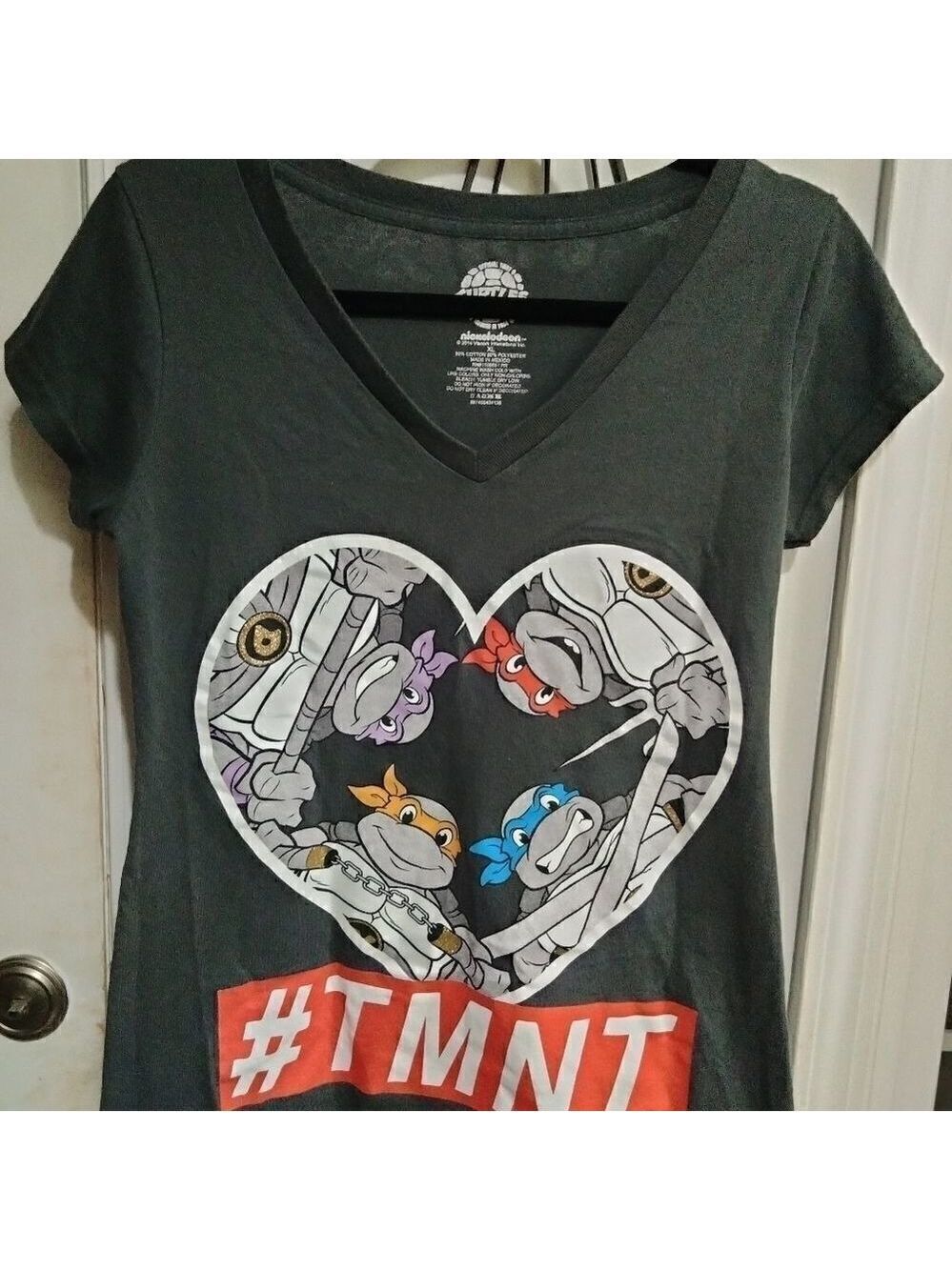 Nickelodeon Womens Ninja Turtles T Shirt Cotton Relaxed V Neck